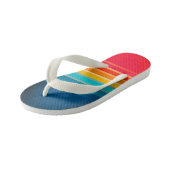 Kutkleurig verloop met gestreept patroonspiegelsch kinder teenslippers (Schuin)