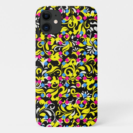 Kutkleurige abstracte floranje Case-Mate iPhone case (Achterkant)