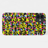 Kutkleurige abstracte floranje Case-Mate iPhone case (Achterkant (horizontaal))