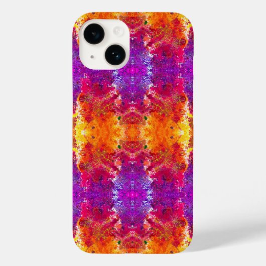 Kutkleurige abstracte spleetverf Case-Mate iPhone case (Achterkant)