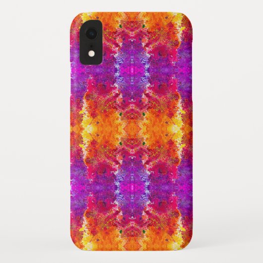 Kutkleurige abstracte spleetverf Case-Mate iPhone case (Achterkant)