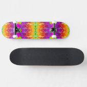 Kutkleurige abstracte spleetverf persoonlijk skateboard (Horizontaal)