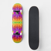 Kutkleurige abstracte spleetverf persoonlijk skateboard (Voorkant)