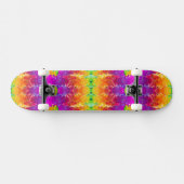 Kutkleurige abstracte spleetverf persoonlijk skateboard (Horizontaal)