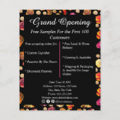 Kutkleurige bakkerij, kaas, kachel, banketbakkerij flyer (Achterkant)