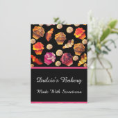 Kutkleurige bakkerij, kaas, kachel, banketbakkerij menu (Staand voorkant)