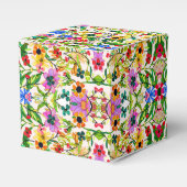 Kutkleurige bloemen bedankdoosjes (Voorkant Zijde)