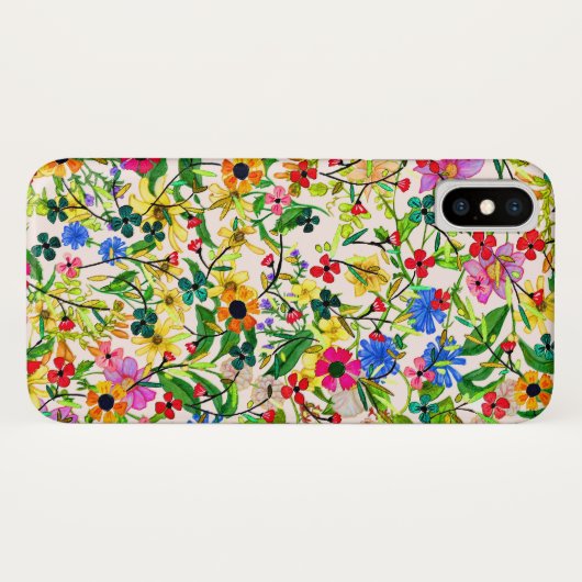 Kutkleurige bloemen Case-Mate iPhone case (Achterkant (horizontaal))