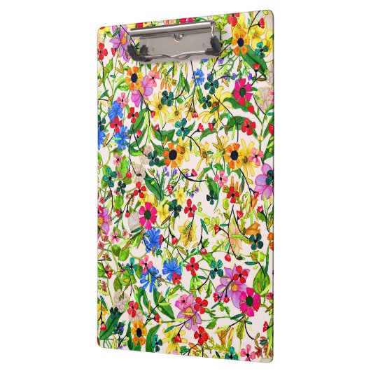 Kutkleurige bloemen klembord (Links)