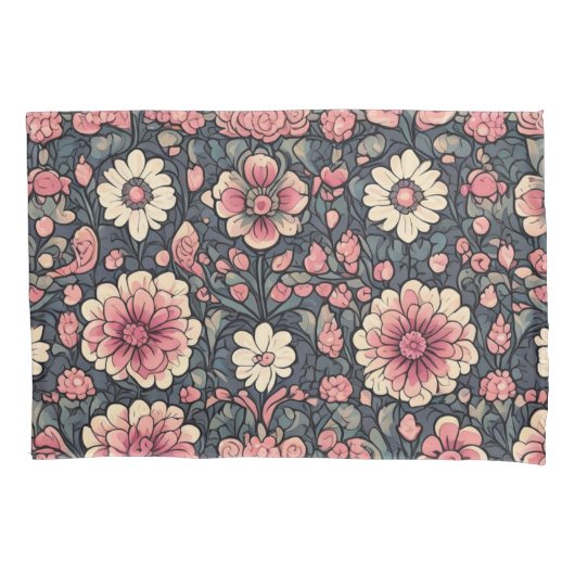 Kutkleurige bloemen kussensloop (Voorkant)