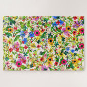 Kutkleurige bloemen legpuzzel (Horizontaal)