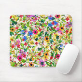 Kutkleurige bloemen muismat (Met muis)