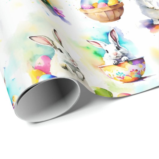 Kutkleurige broodjes Paaseieren floraal Cadeaupapier (Rol Hoek)