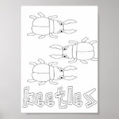 Kutkleurige buikbeetels poster (Voorkant)