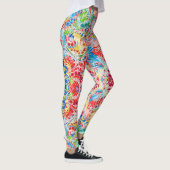 Kutkleurige  florale leggings (Rechts)