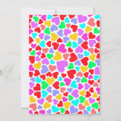 Kutkleurige hartenpatronen vrijgezellenfeest kaart (Achterkant)