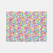 Kutkleurige hartspatronen fleece deken (Voorkant (Horizontaal))