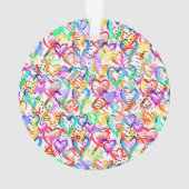 Kutkleurige hartspatronen ornament (achterkant)