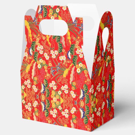 Kutkleurige japanese florale patronen gunstig bedankdoosjes (Geopend)