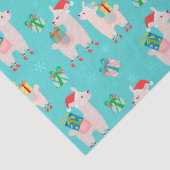 Kutkleurige kerstfeestdag Llama Kinder patroon Tissuepapier (Detail)