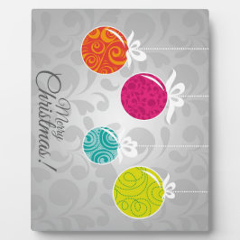 Kutkleurige kerstfeestversieringen fotoplaat