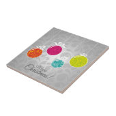 Kutkleurige kerstfeestversieringen tegeltje (Zijkant)