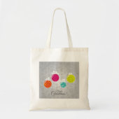 Kutkleurige kerstfeestversieringen tote bag (Voorkant)