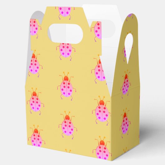 Kutkleurige ladybugs, gelukzak bedankdoosjes (Geopend)