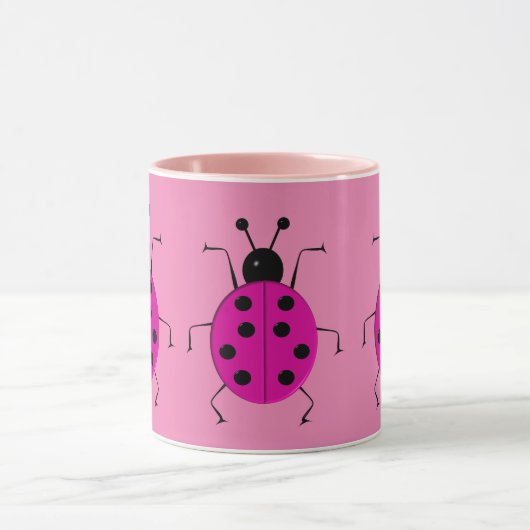 Kutkleurige ladybugs, gelukzak mok (Midden)