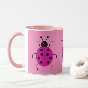 Kutkleurige ladybugs, gelukzak mok