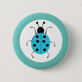 Kutkleurige ladybugs, gelukzak ronde button 5,7 cm (Voorkant)