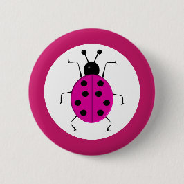 Kutkleurige ladybugs, gelukzak ronde button 5,7 cm