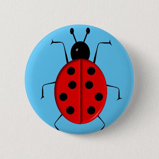 Kutkleurige ladybugs, gelukzak ronde button 5,7 cm (Voorkant)