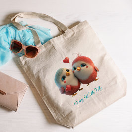 Kutkleurige liefdesvogels Canvas tas