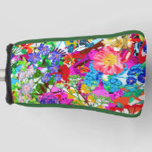 Kutkleurige magische bloemen All-Over-Print T-Shir Golfheadcover (Voorkant)