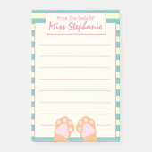 Kutkleurige Oranje keukenkat poten van leraar Post-it® Notes (Voorkant)