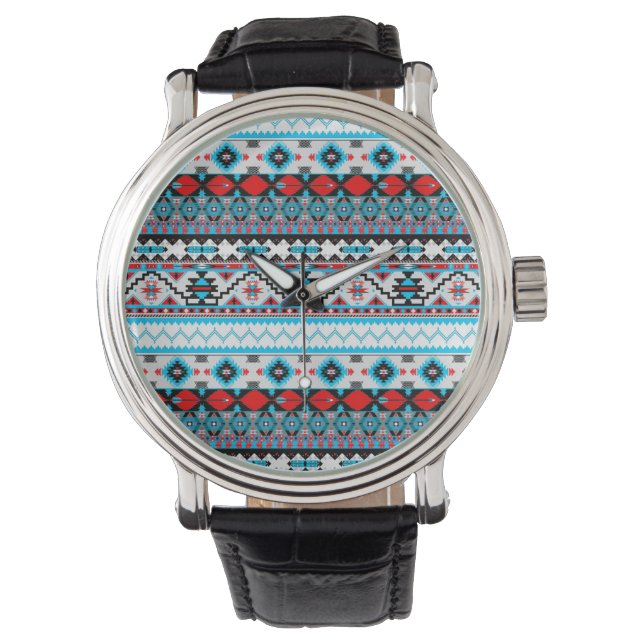 Kutkleurige patronen horloge (Voorkant)