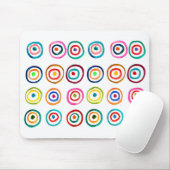 Kutkleurige regenboogcirkels muismat (Met muis)