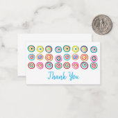 Kutkleurige regenboogcirkels notitiekaartje (Voorkant / Achterkant in situ)