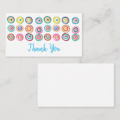 Kutkleurige regenboogcirkels notitiekaartje (Voorkant / Achterkant)