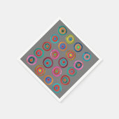 Kutkleurige regenboogcirkels servet (Hoek)