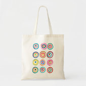 Kutkleurige regenboogcirkels tote bag (Voorkant)