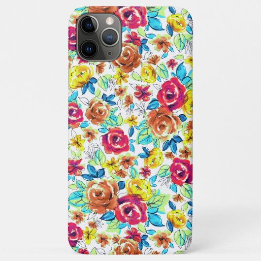 Kutkleurige  rozen patronen Case-Mate iPhone case (Achterkant)