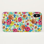 Kutkleurige  rozen patronen Case-Mate iPhone case (Achterkant (horizontaal))
