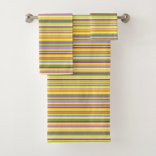 Kutkleurige strepen zijn ontworpen voor All-Over-P Bad Handdoek (Insitu)