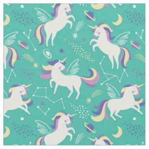 Kutkleurige Unicorn Stof