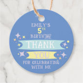 Kutkleurige vuilstaartenbanners Hartelijk dank Bedankjes Labels (Voorkant)