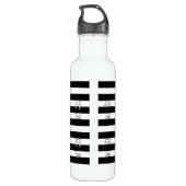 Kutklimmers op zwarte en witte strepen waterfles  (Achterkant)