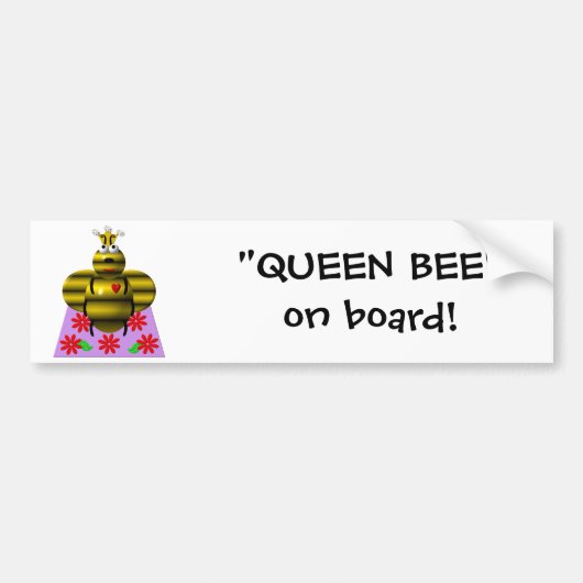 Kutkoningin op een watje bumpersticker (Voorkant)