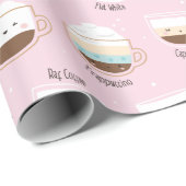 Kutkopjes koffie op lichtroze cadeaupapier (Rol Hoek)